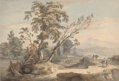Italianate Landscape with Travellers No. 2 by Paul Sandby
